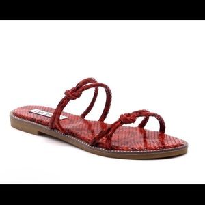 Cape Robbin Red Spring Swirl Sandals - Sz 7.5